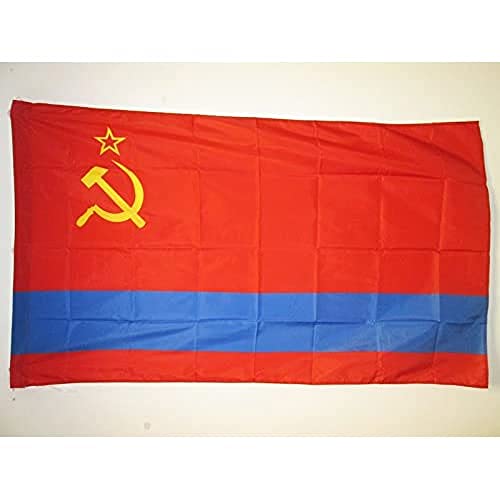 AZ FLAG, Kazakh Soviet Socialist Republic Flag, 2x3 Ft, Kazakhstan KSSR Banner with Sleeve, 100% Polyester, Fade Resistant