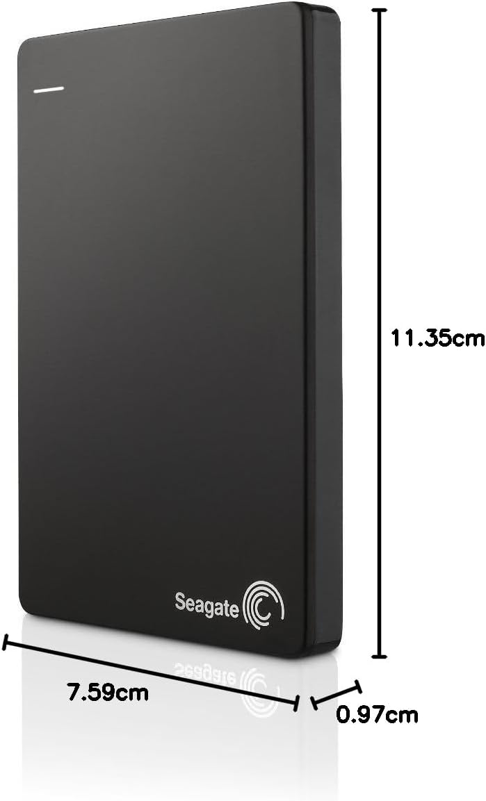 Seagate Backup Plus Slim 1TB External Hard Drive Portable HDD – Black USB 3.0 for PC Laptop and Mac, 2 Months Adobe CC Photography (STDR1000100)