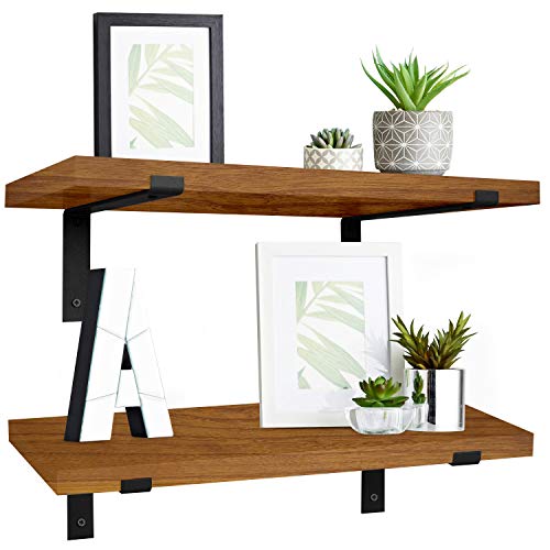Wall Shelves Floating Shelves for Wall | Set of 2 Modern Rustic Wall Shelf, Elegant Shelves for Wall Storage, Floating Shelves Room Decor and Display Shelf, Floating Wall Shelves Floating Bookshelf