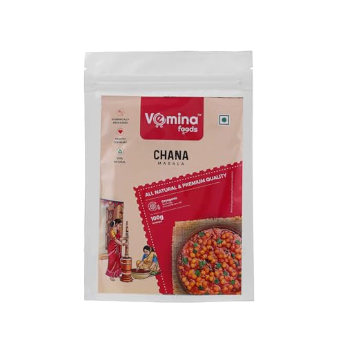 VEMINA Chana Masala Powder 100g,Authentic Indian Chickpea Curry Spice Mix,