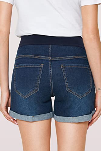 Short de maternité en jean extensible et confortable en taille S - 4