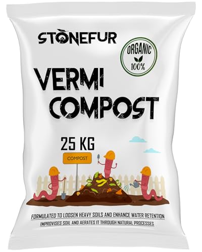 Vermicompost for Plants 25kg | Khaad for Gardening Home | Organic Fertilizer | Compost for Plants Home Garden 25kg