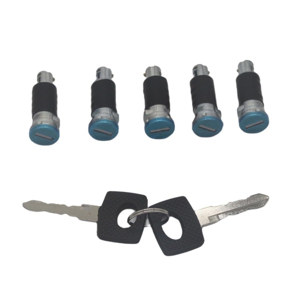 Hzsmyxgs One Color Car Door Lock 6707600205 Compatible With Vw For Lt 1996-2006 Door Lock Barrels With 2 Same Keys(6707600205-5Pcs)