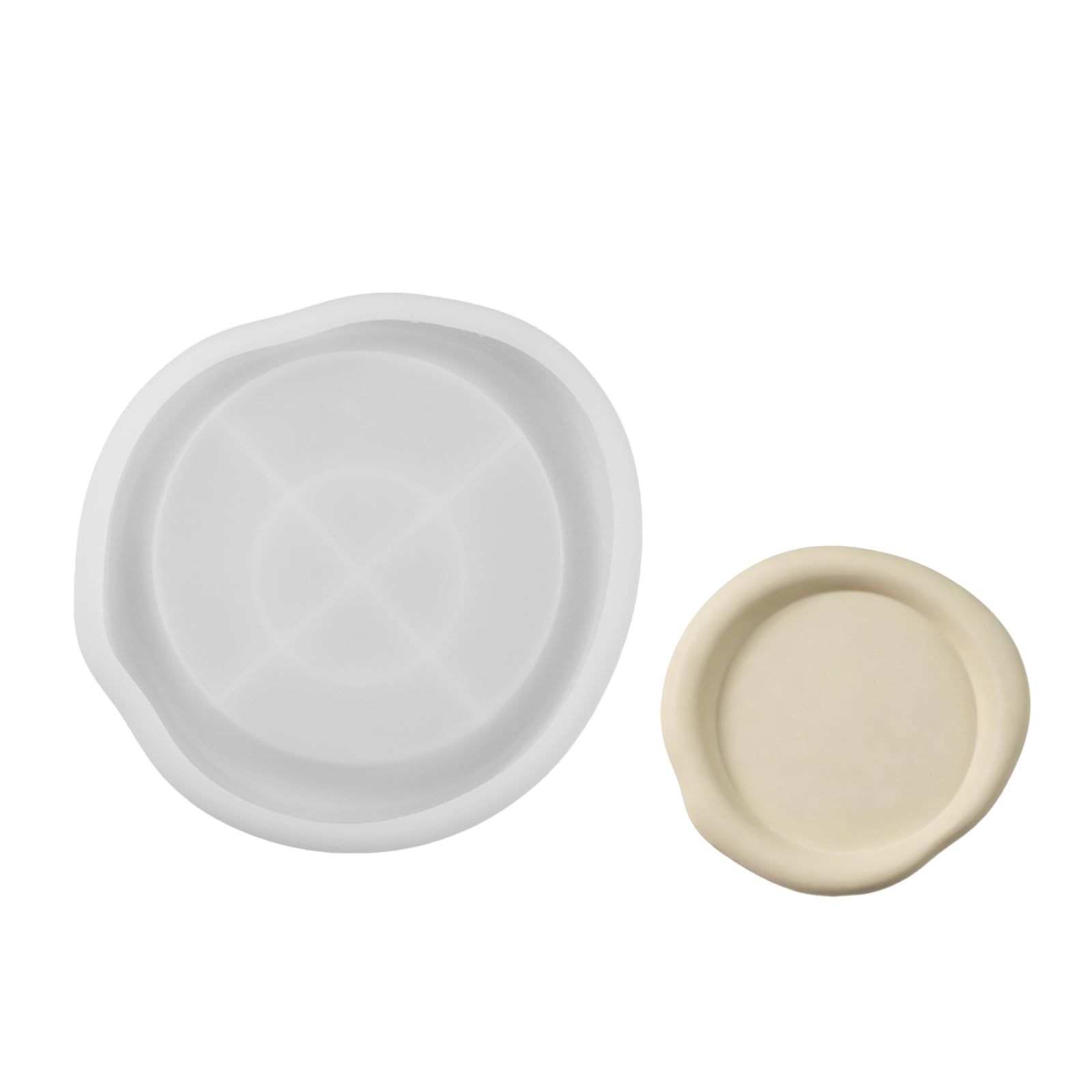 fexxkg Craft Crystal Epoxy Irregular Tray Silicone Mold For Plaster Cement Irregular Round Tray Coasters Jewelry Storage Dishes