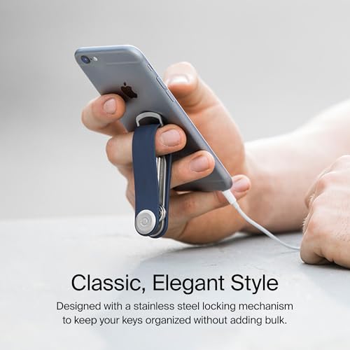 Orbitkey Active Key Organizer Lite – Durable Holder with Elastic Polymer Band, Carabiner Ring & Secure Locking Mechanism – Slim Pocket-Friendly Keychain for Everyday Carry & Travel (Hunter Green) - Image 3