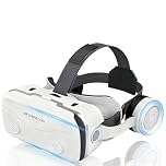 VR Headset for Phone, Virtual Reality Headsets 110° FOV, Anti-Blue Light Lenses, Compatible with iPhone and Android 4.7-7.2 inch Screens (White)