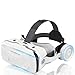 Gafas VR, 3D VR Gafas de Realidad Virtual VR Glasses Objetivo y Pupila Regulable para 4.7" - 7.2" Android/iOS Smartphone (Blanco)