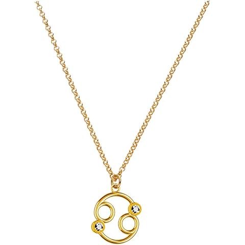 OAK & LUNA - Zodiac Sing Necklace – Moissanite Star Sign Pendant on 18
