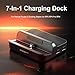 AZURAOKEY 7 in 1 Charging Dock for Retroids Pocket 5, Charging Station PD Charging HDMI-Compatible Dock Station Replacement 3*USB3.0 2*USB2.0 Mini Game Console Dock Accessories