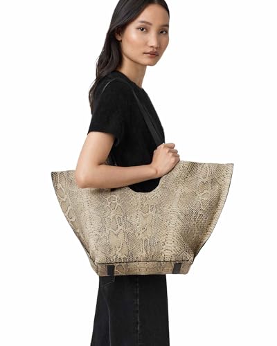 Bolso Tote East/West Ara Snake Desert White miniatura 4