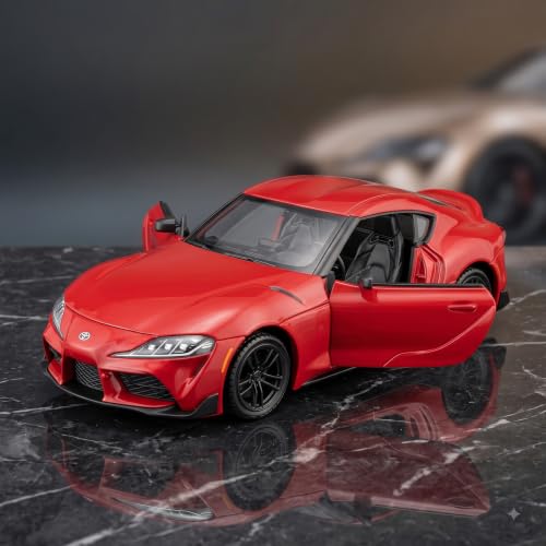 Image of Wizplex CCA Officially Licensed Toyota GR Supra 1:64 Scale Die Cast Metal Car - Collectible Alloy Sports Coupe with Openable Doors & Free-Rolling Wheels, Display Showpiece for Kids 3+