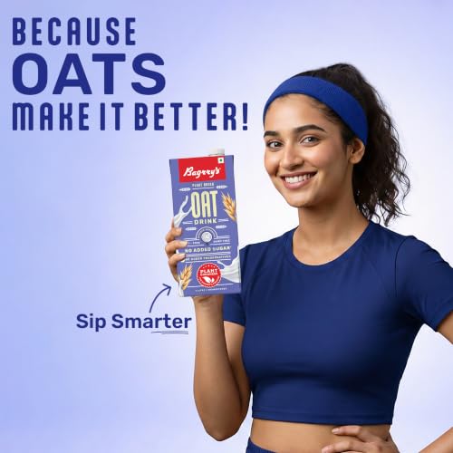 Image of Bagrry's Plant Based Oat Drink 1L | Unsweetened | Rich in Oats | Lactose & Dairy Free | No Added Sugar | Perfect for Everyday Use | Barista Approved | Healthy Dairy Substitute | No Preservatives