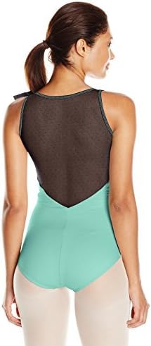 Capezio Women's V-Neck Leotard W Back and Sheer Side Tie Scarf