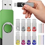 2Pack FEBNISCTE Flash Drives 8GB USB 3.0 Pack Multicolor 10 Pack for Data Storage High Speed Thumb Drives Swivel Zip Drive Jump Memory Stick for File Backup and Transfer