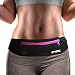 CyberDyer Running Belt Waist Pack - Adjustable Fanny Pouch for Runners Hands Free Workout - iPhone 6/7 Plus Hiking Gear Marathon for Men and Women (Black(Rose))