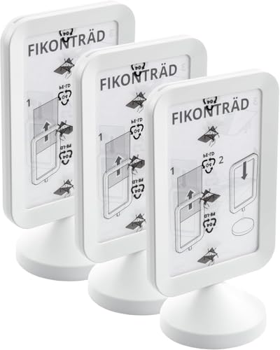 IKEA FIKONTRAD 605.187.16 - Marcos de fotos de doble cara con soportes, 10 x 15 cm, plástico, juego de 3