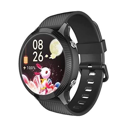 Blackview R8 Connected Watch - Smartwatch Wasserdicht bis 20m - Langzeitbatterie 190 mAh - 1,09' TFT-LCD-Farbbildschirm - 25 Sportmodi - Anrufe und SMS-Benachrichtigungen - Schwarzes Armband