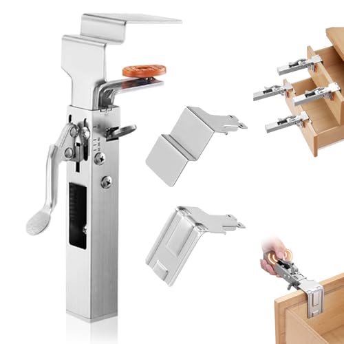 Fivalo Drawer Front Installation Clamps, Adjustable Drawer Fixing Clamp, Efficient Cabinet Drawer Clamps Setup with Easy, Woodworking Tool Universal Cabinet Clips Installation Tool (1Pcs)
