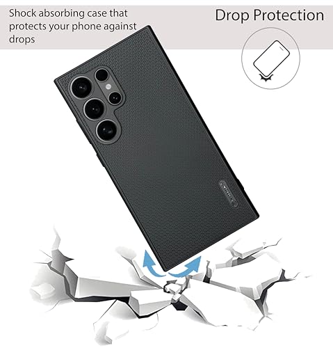 Image of NIUKIN Super Frosted Shield Pro Soft Back Case for Samsung Galaxy S24 Ultra | Shockproof Scratchproof Cover (TRI Black)