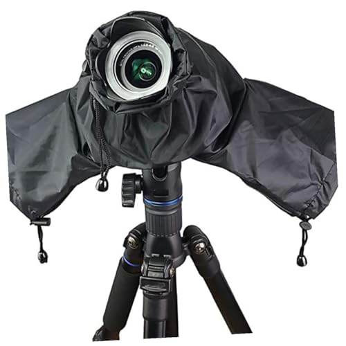 Cubierta lluvia para cámara DSLR flash protector de poliéster impermeable accesorio trípode 7
