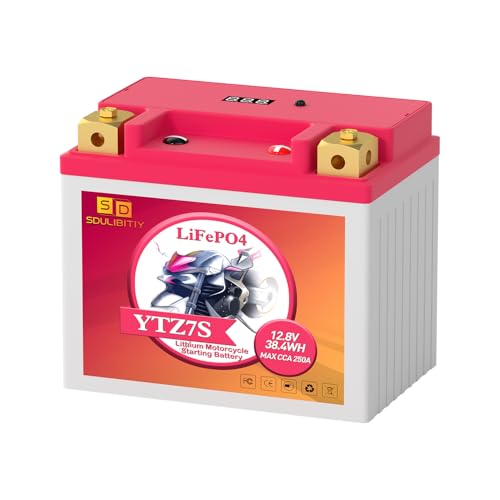 Lithium Motorcycle Battery YTZ7S YTX5L-BS LiFePO4 12V 3Ah 250CCA High Performance Power Sports Compatible ATV UTV PWC Seadoo Polaris and Generator Battery