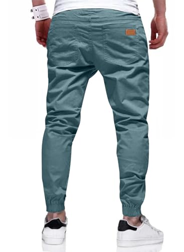 Image of JMIERR Mens Cotton Stretch Joggers Casual Twill Athletic Track Pants