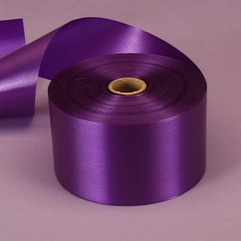 Purple Embossed Poly Satin Ribbon, 2-3/4" X 100 Yards