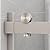 Sunrosa Semi-Frameless Glass Shower Door, 60" W x 76" H Single Sliding Shower Door, Shower Door with Tempered Glass 5/16"(8mm), Glass Shower Door in Brushed Nickel