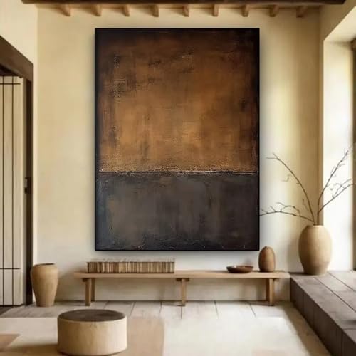Tableau sur toile abstrait de luxe AEFOUU texture dorée format 80x120 cm