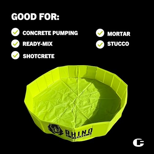 Con Forms 6' Size 1 cu yd (72"x72"x12") Concrete Placing System Seamless Washout Container by Rhino, Waterproof and Leakproof Cleanout Tub for Concrete Pumping, Ready-Mix, Shotcrete, (WOP-100SU-G3) by Con Forms - Used condition - Image 4