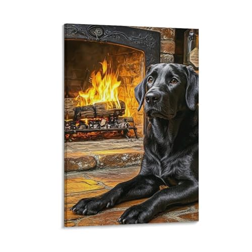 Impression sur toile Labrador décoration murale maison 50x75cm