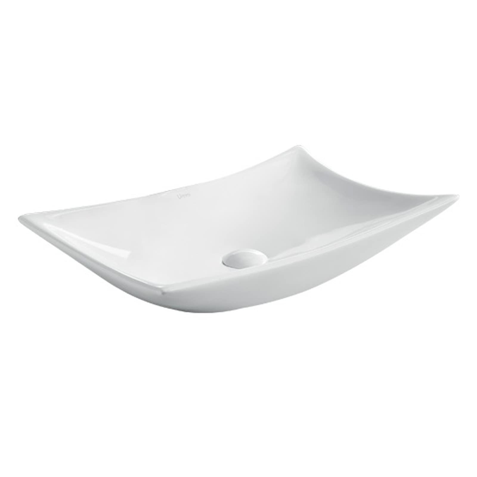 Aderfetbi White Bathroom Sink Modern Porcelain Ceramic Above Counter Bathroom Vessel Sink Basin Washing Bowl