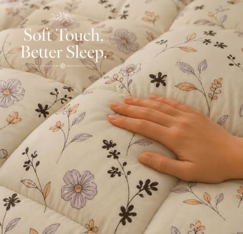 Image of HOMEKART 220 GSM Reversible Microfiber AC Comforter /Duvets for Mild Winter | All Season Single Size 3 Layered Quilted Blanket for Single Bed (230 cm x 150 cm,Off White)