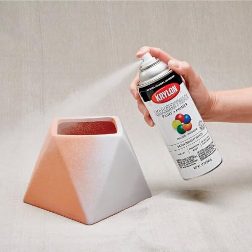 Image of Krylon K05558007 COLORmaxx Spray Paint and Primer for Indoor /Outdoor Use, Satin Bright White