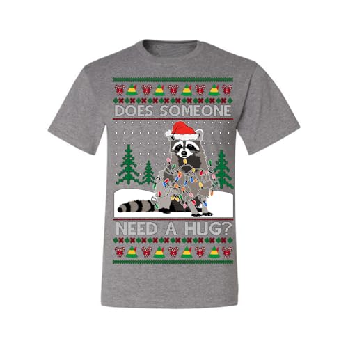 Does Someone Need a Hug? Cute Raccoon Ugly Christmas Shirt3