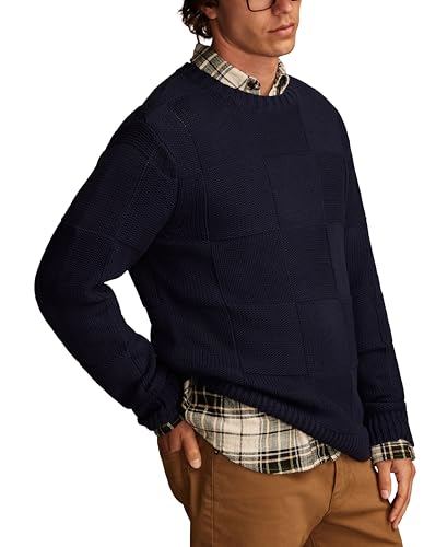 Lucky Brand Men's Check Stitch Crew Neck Sweater3