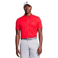 IZOD Men's Performance Golf Polo; Red, XL