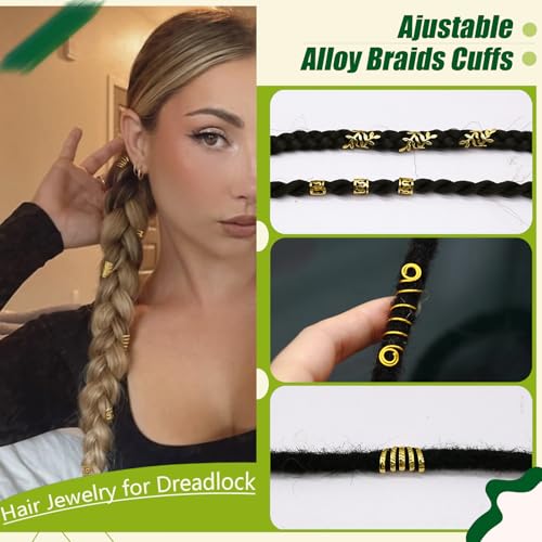 Accesorios para cabello kit 280 piezas doradas miniatura 4