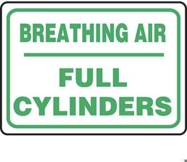 SAFETY SIGN BREATHING AIR FULL, Mfr: MCPG536XL-A