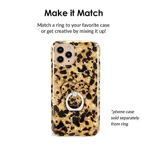Image of Velvet Caviar Cell Phone Ring Holder - Finger Ring & Stand - Improves Phone Grip Compatible with iPhone, Galaxy, Most Smartphones (Blonde Tortoise)