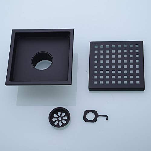 Orhemus Square Shower Floor Drain With Removable Cover Grid Grate 6 Inch Long thumb #7