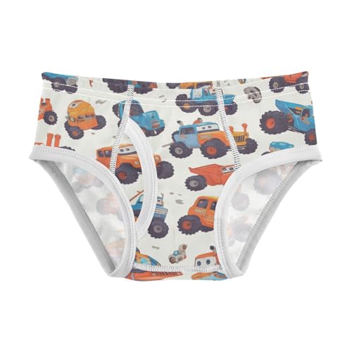KLL Hand Drawn truck Car Pattern Boys Toddler Pure Cotton Underwear Breathable Children Undies