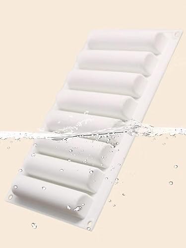 Miniatura 4 de AFINSEA Molde de silicona cilíndrico 3D para hornear mousse, moldes de silicona 3D para tartas, molde de postres franceses para pastelería,
