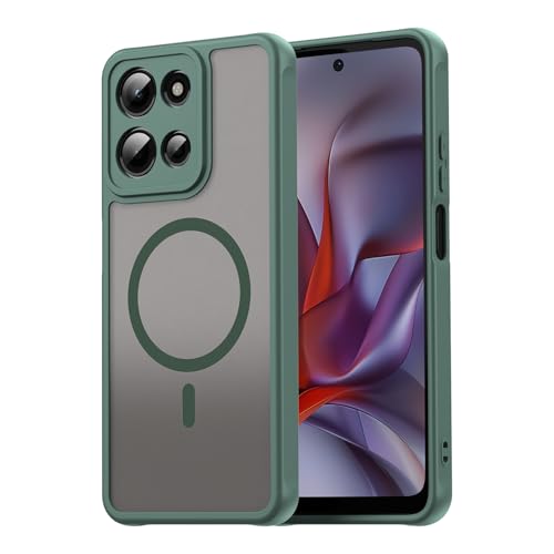 Image of Compatible with Moto G Play 2026 Case Cover,Compatible with MagSafe,Anti-Fall,Compatible with Motorola Moto G Power 2026 / Moto G 5G (2026) Cell Protective Phone Case Green