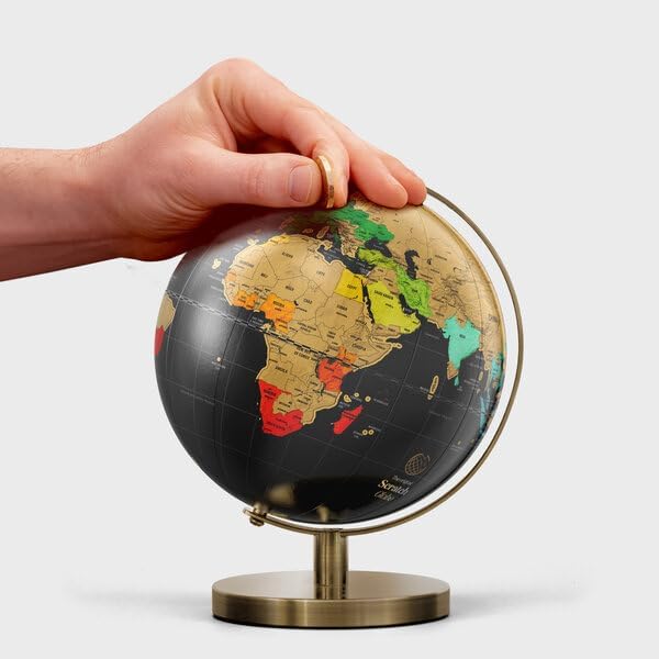 Miniatura 3 de Luckies - Globo del mundo de mapa para rascar  Mapa del mundo para rascar  Globos para adultos  Mapas para rascar y mapas de viaje  Gadgets de