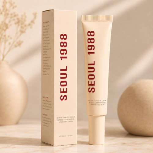 Image of SEOUL 1988 (Eye cream) Under Eye Retinal Cream for Dark Circles, Fine Lines & Puffy Eyes | Korean Eye Cream with Retinal Liposome 4% & Fermented Bean Extract | Hydrating Anti-Aging Eye Care, 30ml