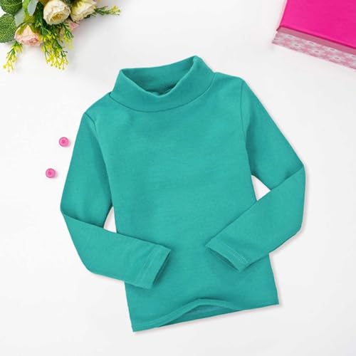 Betadog Boy's Long Sleeve Poly Spandex Turtleneck Girls and Toddler Long Sleeve Turtleneck Shirts (Green, 4-5 Years)2