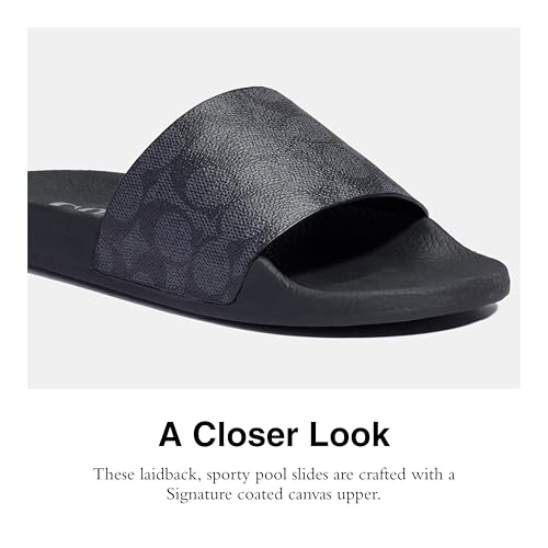 Coach Women's Udele Coated Canvas Slide Slipper4