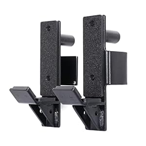 SYL Fitness J-Hooks for Squat/Power Rack – Available in 2″x2″ and 3″x3″, Heavy Duty J-Cups Barbell Holder with UHMV Pads