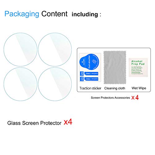 Diruite 4-Pack Screen Protector Compatible with Michael Kors Gen 6 Screen Protector Tempered Glass[2.5D 9H Hardness][Anti-Scratch][No-Bubble]